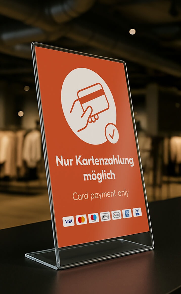 hauck Pop Up Store Essen Aufsteller Kartenzahlung