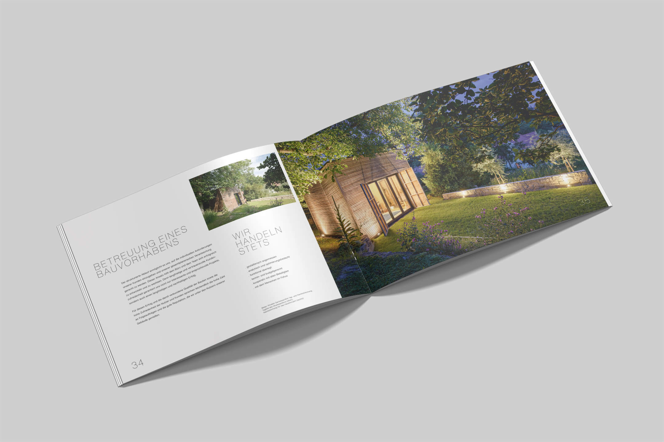 Innenseiten Festschrift Broschüre Architekturbüro Eichhorn und Partner